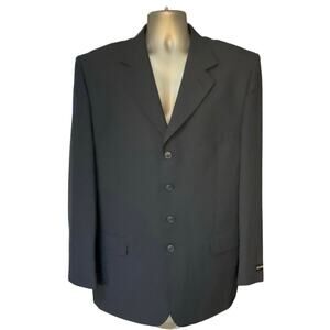 NWT Soprano Disegno Collezione Navy Blue Single Breasted Sports Jacket Size 44R